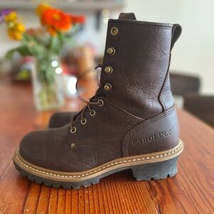 Dark Brown Carolina Women’s Work Boots Size 8